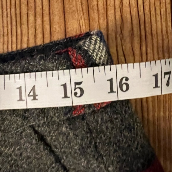 Boden Heritage British Tweed Plaid Skirt in Charcoal Gray, Red, Blue, & White - Picture 7 of 7